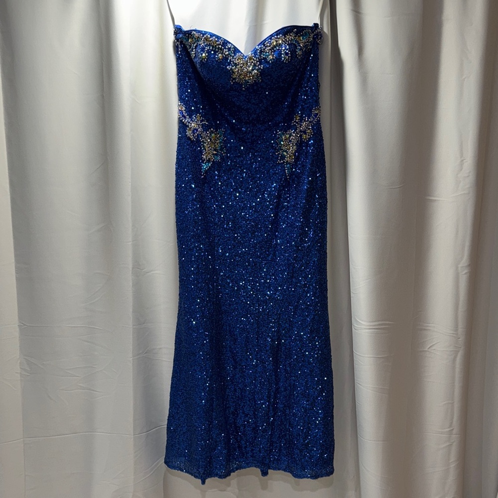 Royal Blue Strapless Dress